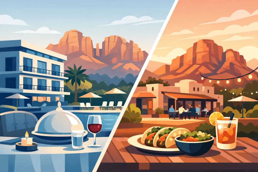 Hotel Dining Versus Local Restaurants in Sedona